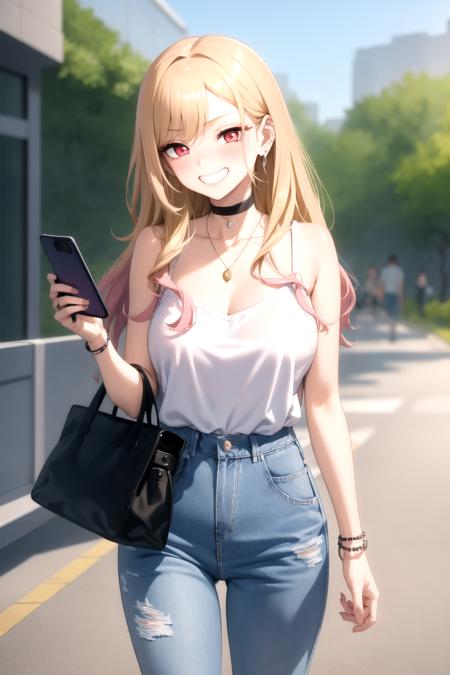 High-waist jeans
