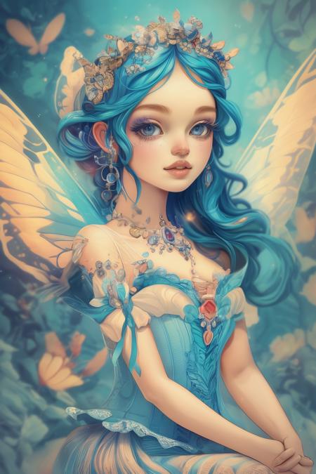 A poster style for a butterfly fairy - tangbohu 12