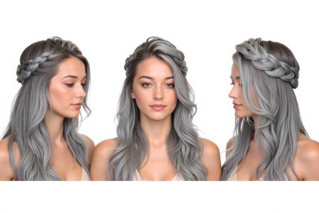XL Hair Turn, Multi-View, Turnaround, Model Sheet, Character Design版本F1 Front (ID: 999465)