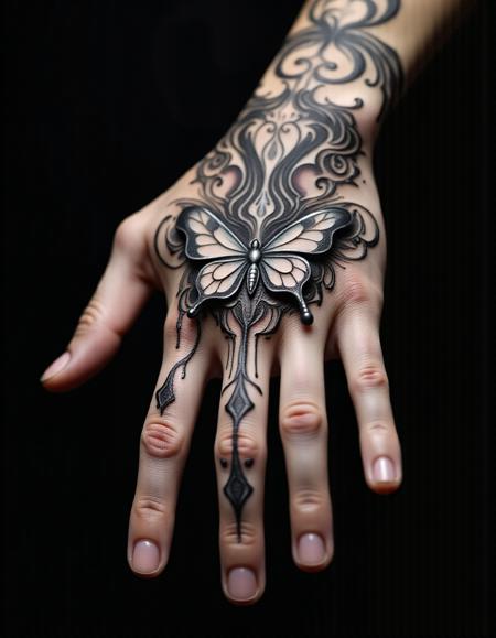 Flux - Tattoo on hand - By Devildonia