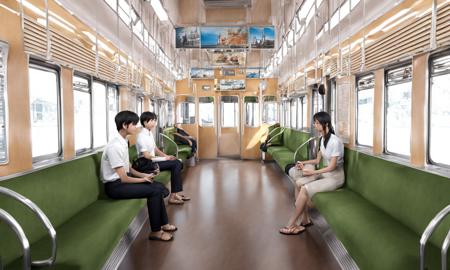Hankyu 3000 series / train interior
