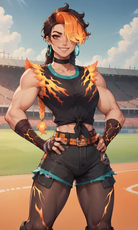 Cinder (Fortnite) (2 Outfits) (Pony Diffusion)版本v1.0 (ID: 681910)