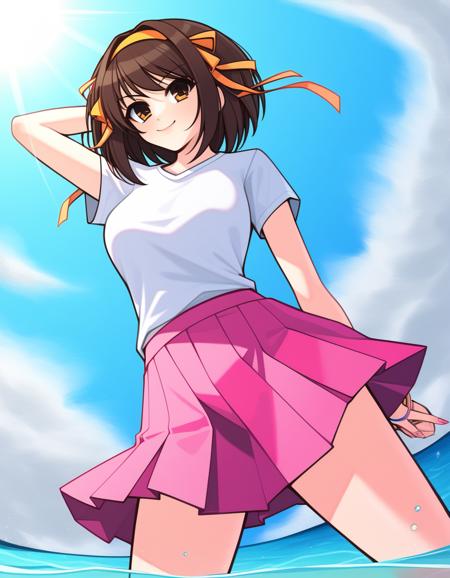Hot Pink Skirt : 派手なピンクのスカート SDXL
