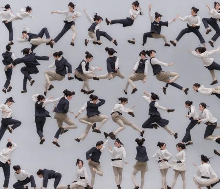 Row of 35 people POSE , multi view，35个人的动作PNG图，多视图