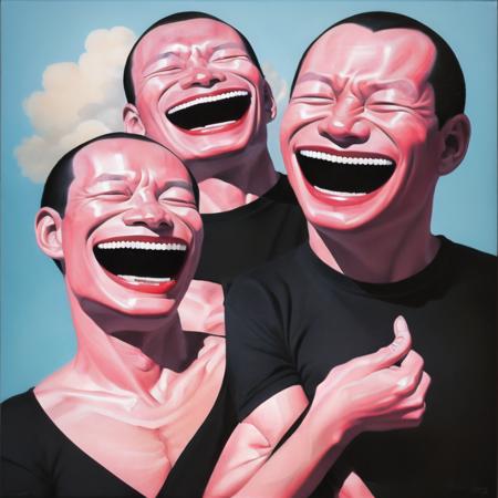 Yue Minjun signature smile Style