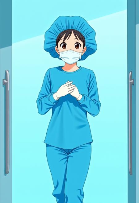 Female Surgeon / Surgical Nurse with Bouffant Cap Flux