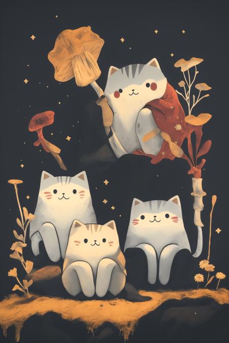 A strange combination of cat and mushroom - tangbohu 10