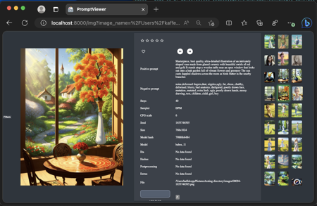 Promptvision - view all your generations in one place! Local image viewer!