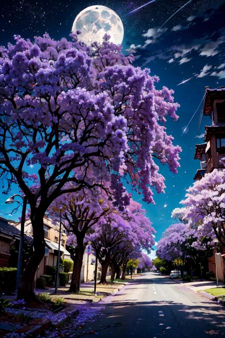 Purple Flower Tree Street