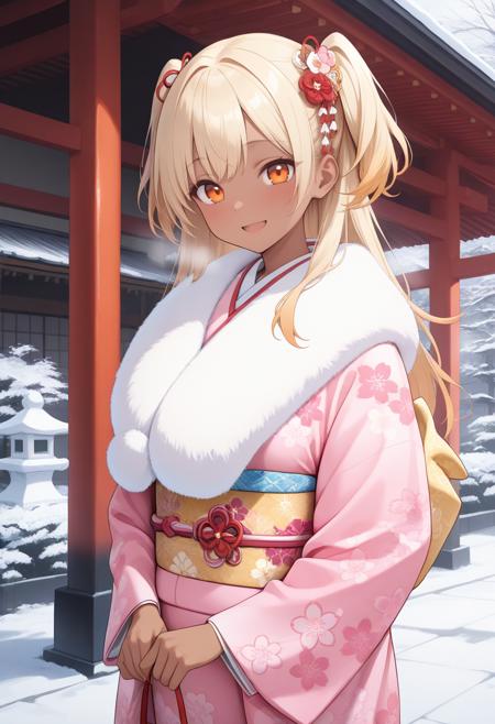 Furisode with Fur Illustrious / ファー付き振袖