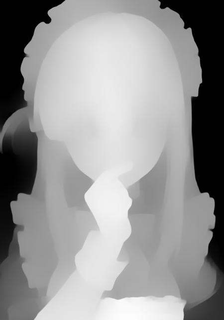 [OpenPose, depth, lineart_anime] hand over mouth