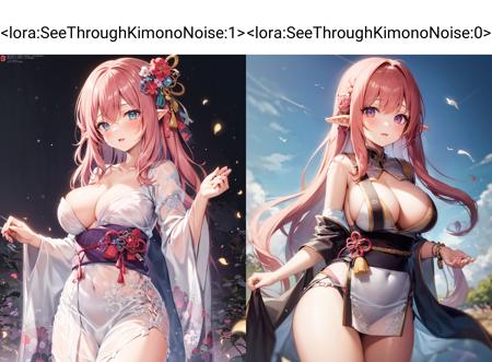 【Costume】See-Through Kimono (With multires noise version) 透明和服