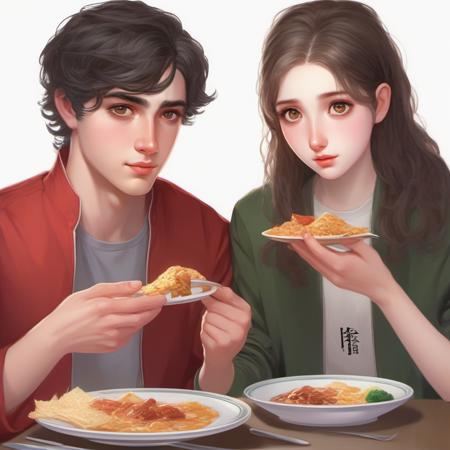 A couple in a restaurant