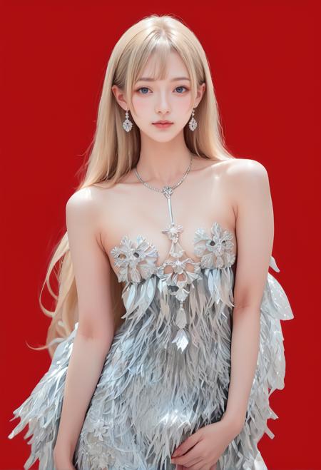 0686 metallic feather dress(pdxl,sd1.5)版本v1.0(pdxl) (ID: 580892)