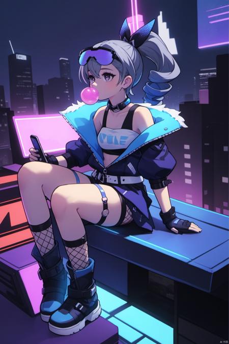 ( A3 | Pony | Kohaku) SDXL Lora-银狼-Silver Wolf-崩坏：星穹铁道 Honkai Star Rail-MIHOYO Collection 米家全家桶系列