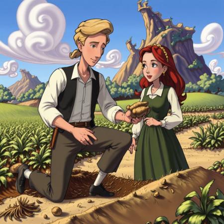 90s Video Game Animation / Cartoon Art Style - Bill Tiller / Lucas Arts [Flux]