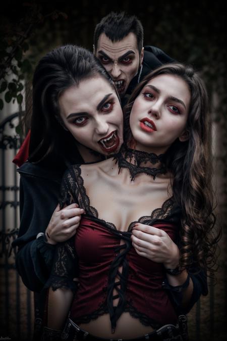 Vampire bite concept