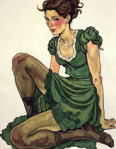 Egon Schiele - Painting Style