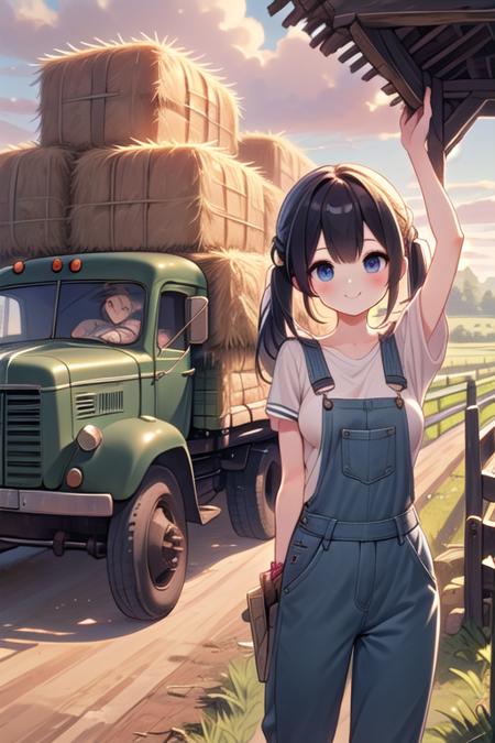 girl like hay bale