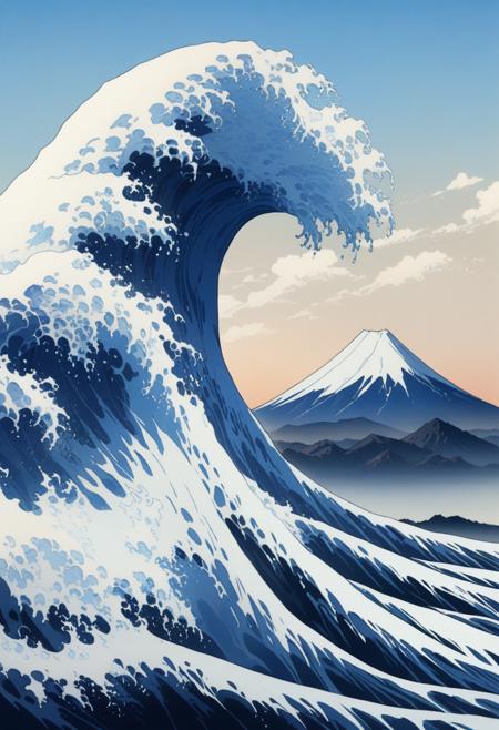 Hokusai style - for Animagine XL