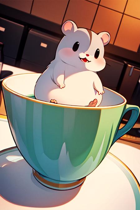 杯中的仓鼠（莫名成了可汗）hamster in cup