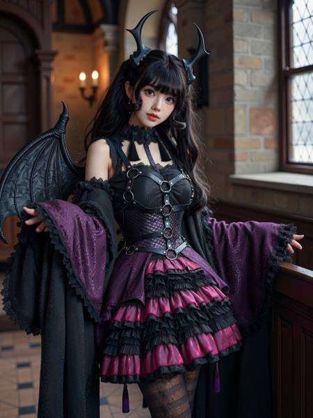 [Flux.1 D][Realistic] Gothic Dress | 哥特风裙子