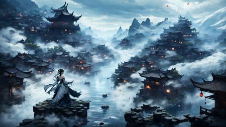 绪儿-水乡场景 Water town scene
