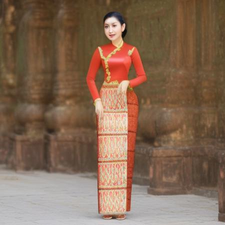 Myanmar Traditional wedding outfits