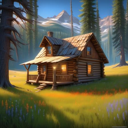 Log Cabin XL (Buildings: SDXL)
