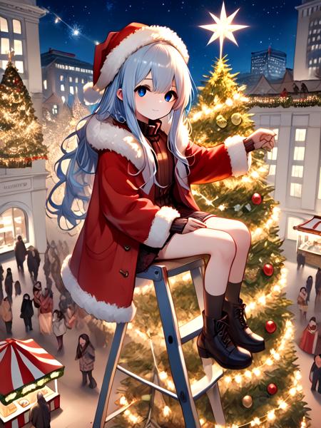 girl like christmas tree