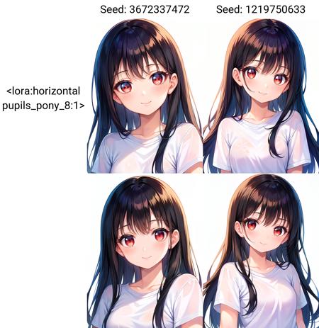 horizontal pupils Lora SDXL(SDXL用ヤギっぽい目Lora)