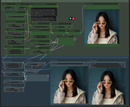 Flux LoRA Workflow with Finetune/Upscale