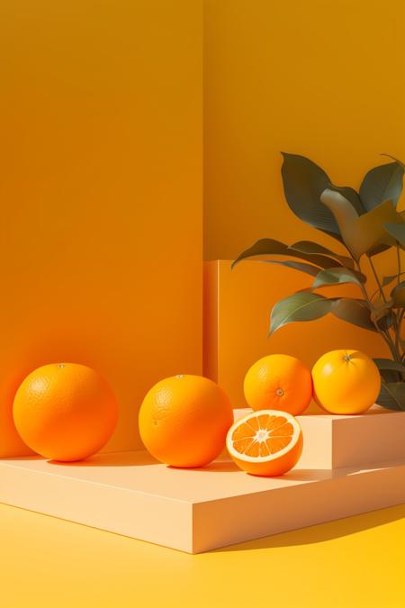 【E-commerce background】 Fresh and clean art style product empty display booth no human