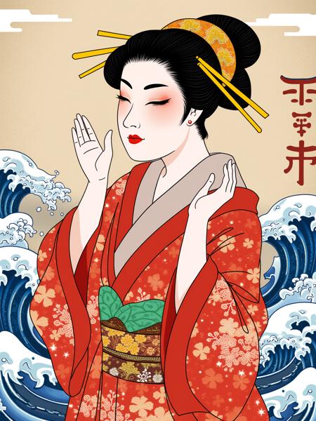 Flux Imitation of Ukiyoe style