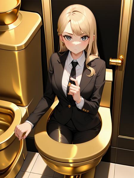 gold toilet