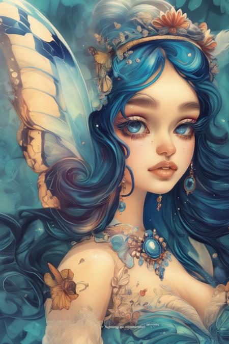 A poster style for a butterfly fairy - tangbohu 12