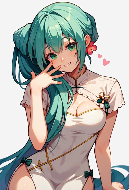 (PonyXL pose) Sidetail Miku Noodle Stopper (meme)