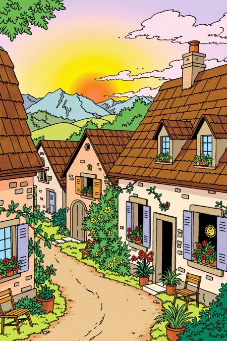 Tintin comic style
