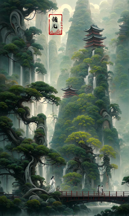 绪儿-【古风松】【 Gufeng pine 】 theme scenery