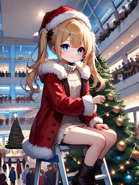 girl like christmas tree