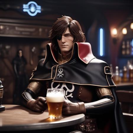 300 th LORA : Captain Harlock / Albator - SDXL (3D movie/anime)