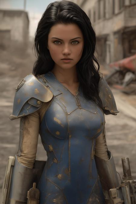 Fallout shelter female character style, sometimes with dogs