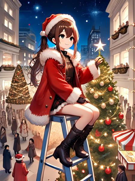 girl like christmas tree