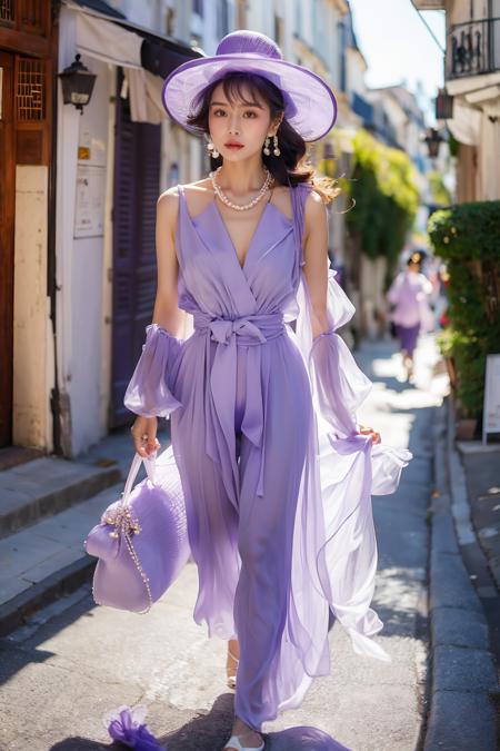 Graceful Wanderer in Lavender