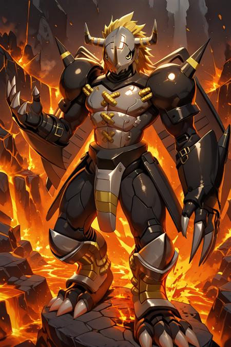 BlackWarGreymon: Jet-black Virus Dragon | ブラックウォーグレイモン (Digimon) [Illustrious & Pony]