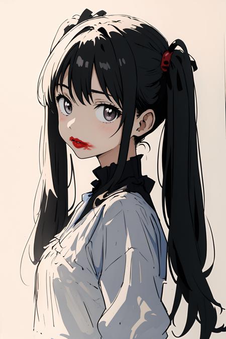 抹口红(smeared lipstick)