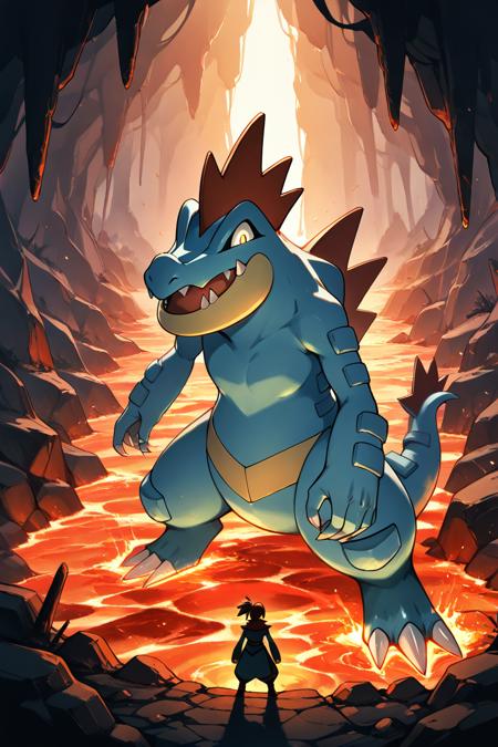 Feraligatr: Big Jaw Pokémon | オーダイル (Pokedex #0160) [Illustrious]