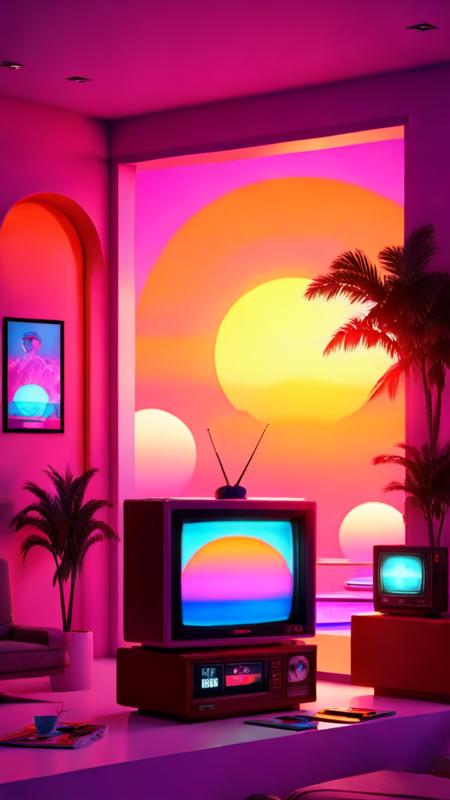 Vaporwave Style版本SDXL HK v1.0 (ID: 820701)