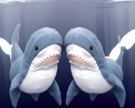 fluffy shark cushion