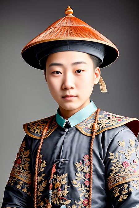 Qing Dynasty official headwear chinese